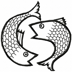 Fishes Embroidery Design 6 Fishes Embroidery Design 6